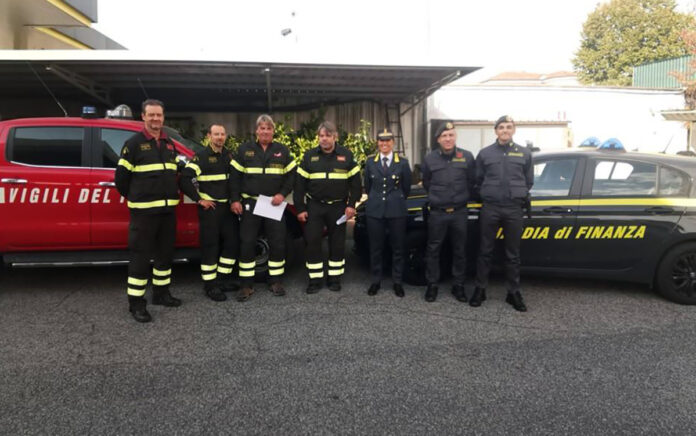 vicenza guardia di finanza vigili del fuoco donazione carburante sequestrato