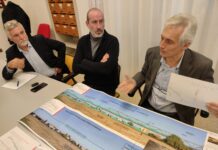 TAV/TAC tratta est. Zoppello, Berengo e Rossi: un viadotto di 1,5 km e alto venti metri fra Ca’ Balbi e Settecà? Zoppello, Berengo e Rossi da destra (foto di Gianni Poggi)