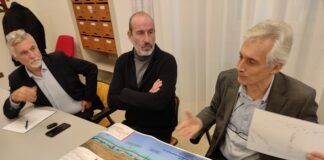 TAV/TAC tratta est. Zoppello, Berengo e Rossi: un viadotto di 1,5 km e alto venti metri fra Ca’ Balbi e Settecà? Zoppello, Berengo e Rossi da destra (foto di Gianni Poggi)