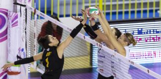 Volley A2 F, l’Anthea Vicenza Volley resiste un set ma cade sotto i colpi della corazzata-Roma (3-0) Anthea Vicenza Volley in campo contro Roma (foto Morris Paganotti)