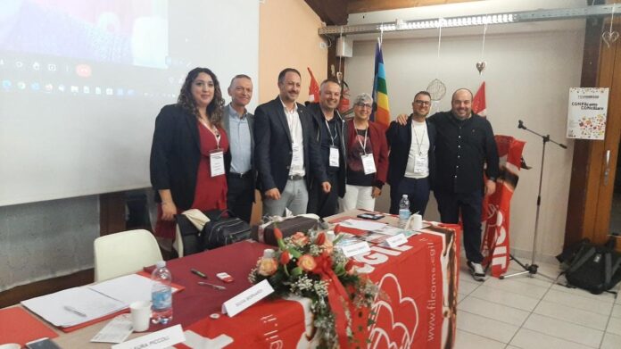 Congresso Filcams Cgil Fabio La Russa segretario