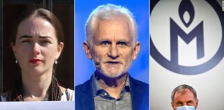 10 dicembre, Nobel per la Pace consegnato a Ales Bialiatski, Memorial Society e Center for civil liberties Da sx. Oleksandra Matviichuk, head of the Center for Civil Liberties in Ukraine, jailed activist Ales Bialiatski and Alexander Cherkasov, Memorial's chairman