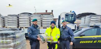 Gdf Venezia: donati in beneficenza 200 quintali di pellet alla Protezione Civile di Pavia Gdf Venezia pellet donato prociv pavia