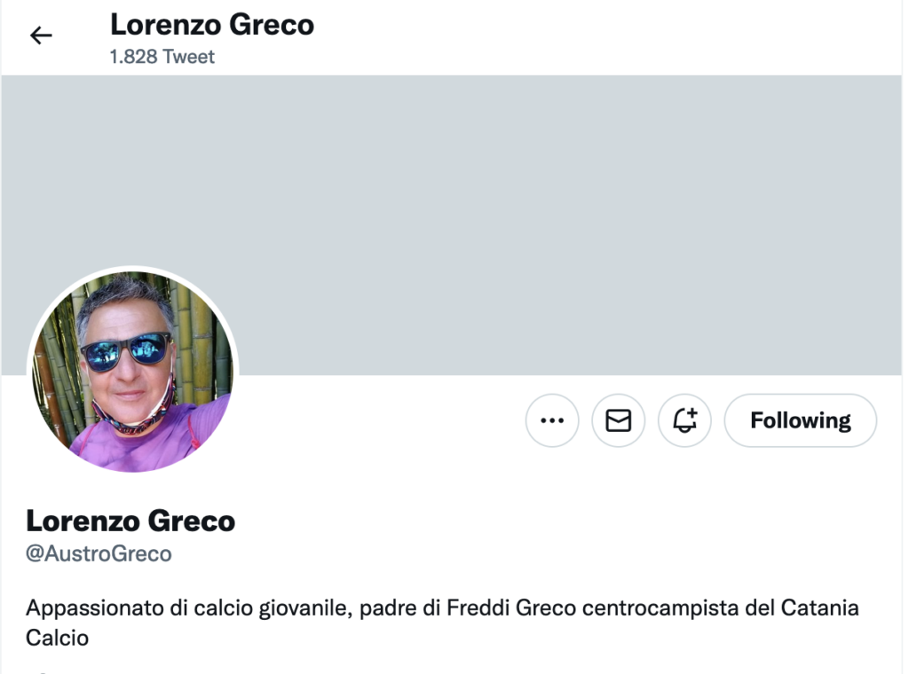 Lorenzo Greco alias AustroGreco col figlio Freddi che gioca a Catania invece che a Vicenza