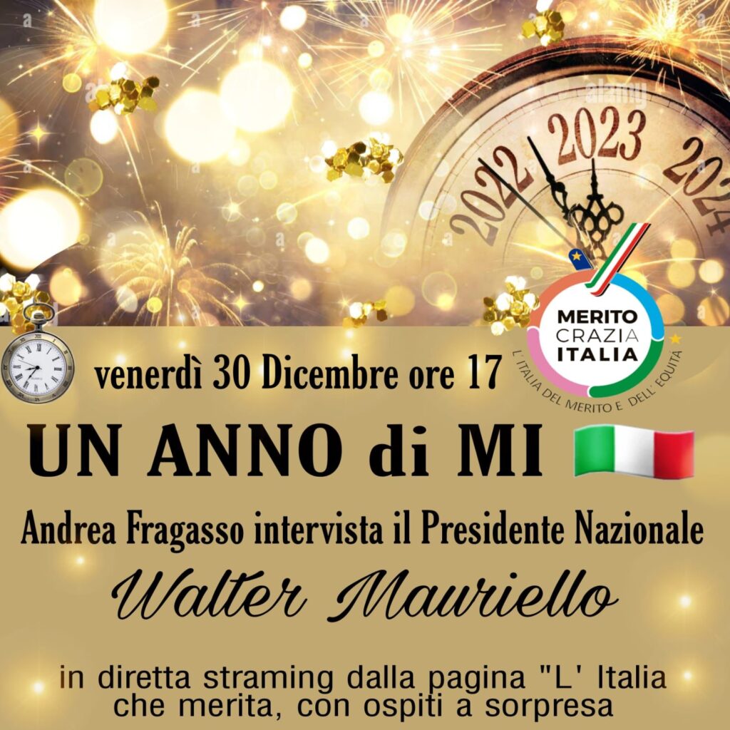 Walter Mauriello: "Un anno di Meritocrazia Italia", l'intervista al presidente