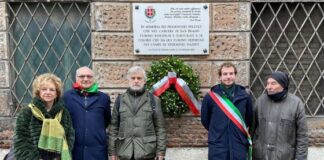Vicenza, cerimonia in memoria dei deportati politici vicentini nei campi di concentramento nazisti cerimonia