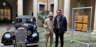 “Assassinio sul Nilo”, a Palazzo Trissino di Vicenza l’auto dell’ispettore Poirot