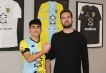 Alberto Lattanzio veste gialloceleste. Il terzino classe 2004, in arrivo dall’LR Vicenza, entra a far parte della rosa 22/23 di mister Bianchini Alberto Lattanzio con il Ds Mattia Serafini