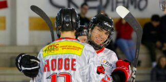 Hockey in-line: Mc Control Diavoli Vicenza – CoralImpianti Tigers 27-0 alla ripresa del campionato Chiamenti e Hodge, Mc Control Diavoli Vicenza (foto Vito De-Romeo)