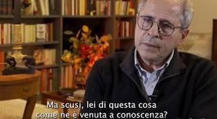 Un fermo immagine del professor Crisanti durante la puntata di Report del 2 gennaio