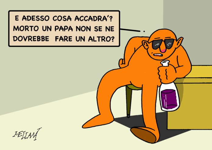 DU PAP IS MEGL CHE UAN?, una delle vignette di Claudio Mellana