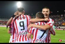 L’LR Vicenza cerca la continuità contro la Juve Next Gen. Poggi: la rosa bianconera è la top della C ma sono al 13° posto Ferrari ha segnato i due gol della vittoria in campionato dell'Lr Vicenza con la Juve Next Gen (foto dal sito della società)