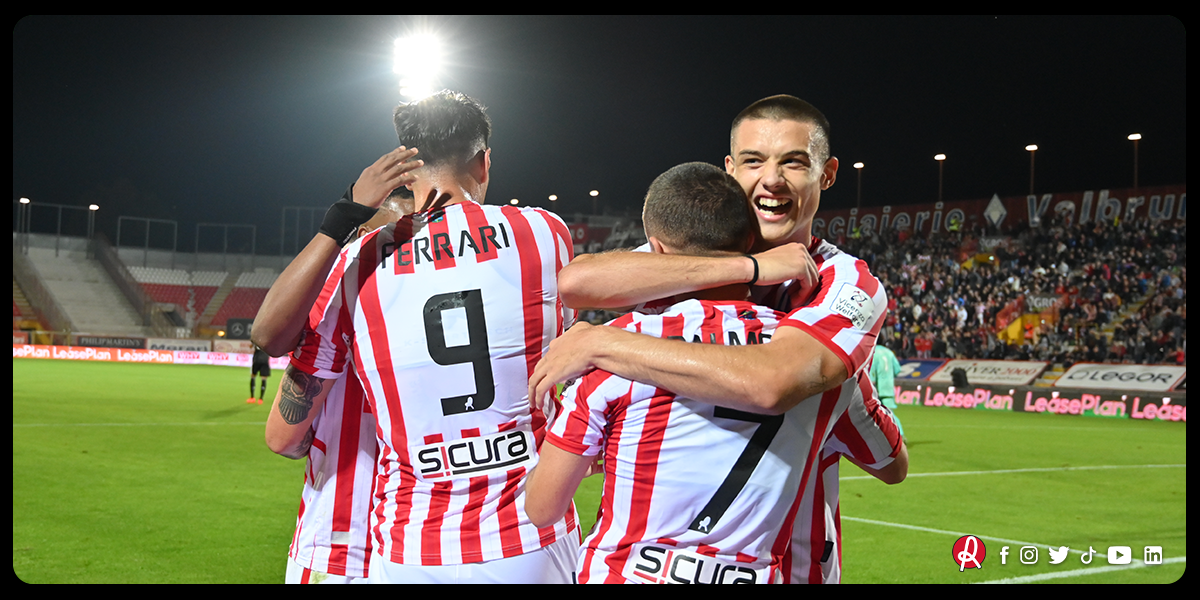 Ferrari ha segnato i due gol della vittoria in campionato dell'Lr Vicenza con la Juve Next Gen (foto dal sito della società)