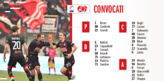 L’elenco dei 25 giocatori biancorossi convocati per LR Vicenza-Padova L’elenco dei 25 giocatori biancorossi convocati per LR Vicenza-Padova