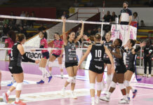 Volley A2 F, il 2023 dell’Anthea Vicenza Volley inizia in Friuli: duello a domicilio di Talmassons Ragazze Anthea Vicenza Volley esultano dopo azione vincente