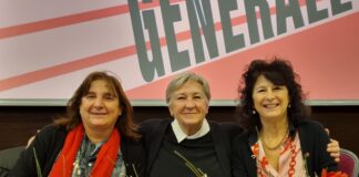 Spi Cgil Veneto: Elena di Gregorio confermata alla segreteria generale del sindacato dei pensionati Tiziana Basso, Segretaria generale Cgil Veneto, Mina Cilloni, Segretaria Spi Cgil nazionale, Elena Di Gregorio, Segretaria generale Spi Cgil Veneto