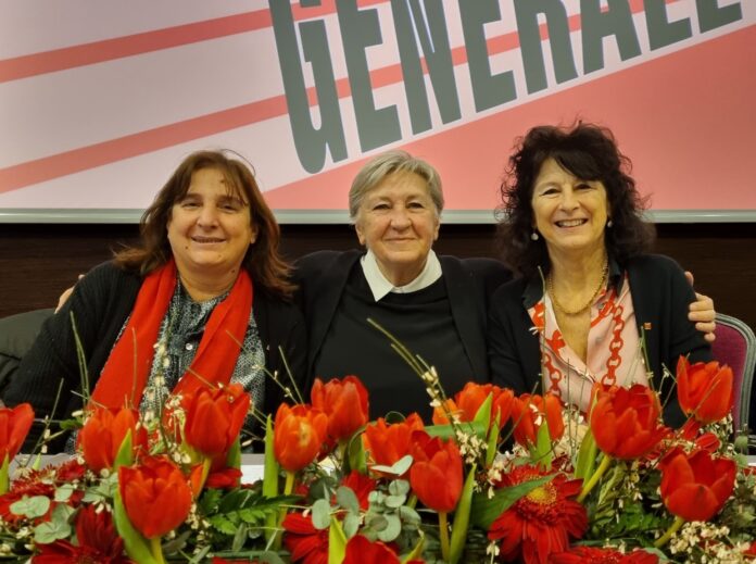 Tiziana Basso, Segretaria generale Cgil Veneto, Mina Cilloni, Segretaria Spi Cgil nazionale, Elena Di Gregorio, Segretaria generale Spi Cgil Veneto