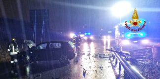 Montecchio Maggiore, con l’auto contro il guardrail: ferito conducente automobilista ferito montecchio maggiore vigili del fuoco