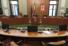 Il centrodestra unito per il governo della provincia di Vicenza: lo affermano Giovine (FdI), Frison (Lega), Zanettin (FI) e Franzè (UdC) Sala del consiglio della Provincia Vicenza
