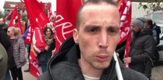 Vigilanza privata e sciopero in Veneto: video interviste al presidio FILCAMS CGIL a Vicenza davanti a uffici Gruppo Battistolli Vigilanza privata: Emy Francato, lavoratore