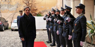 Salvatore Caccamo in città, visita del nuovo prefetto di Vicenza alla Guardia di Finanza