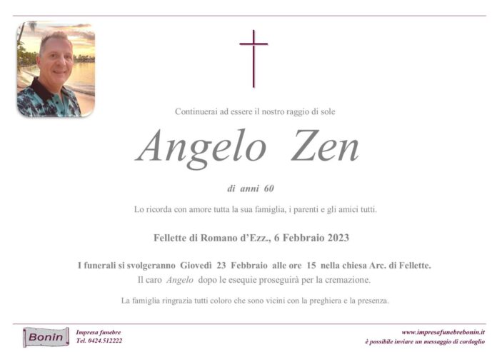 Angelo Zen esequie