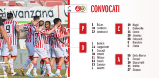 LR Vicenza-Sangiuliano City, ecco i convocati di mister Modesto