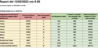 Covid Veneto 13 febbraio: 88 casi, 1 morto. A Vicenza 20 nuovi casi e 0 decessi. La tabella delle province Dati casi Covid per provincia in Veneto al 13 febbraio ore 8