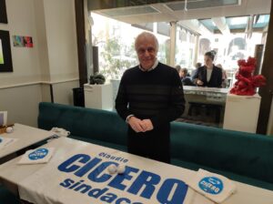 Claudio Cicero ha presentato la sua candidatura a sindaco di Vicenza (foto di Gianni Poggi)
