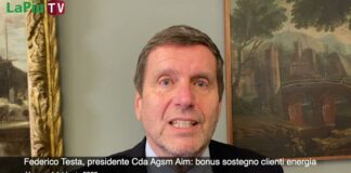Bonus sostegno da AGSM AIM per contrastare aumento prezzi energia, pres. Testa in video a ViPiu: “2,1 mln per fasce più deboli a carico azienda” Federico Testa, presidente Cda Agsm Aim, intervistato su bonis sostegno da ViPiu.it