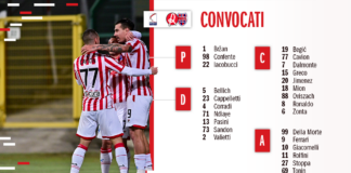 L’elenco dei 25 giocatori biancorossi convocati per LR Vicenza-Virtus Verona