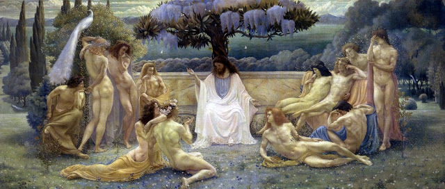 Jean Delville, La scuola di Platone tra arte e scienza