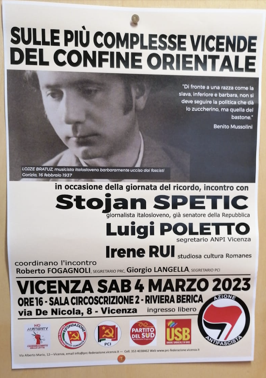 La questione foibe con Stojan Spetic La