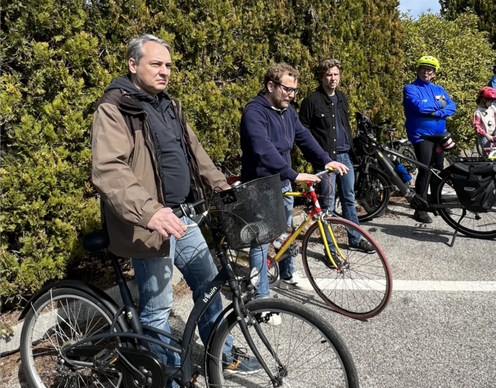 Vicenza capoluogo Possamai con Marchetti per la bicicletatta lungo le ciclabili di San Pietro Intrigogna, Tormeno, Bertesinella