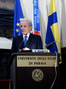 Valter Mainetti, cavaliere del lavoro e professore ad honorem dell'Università di Parma