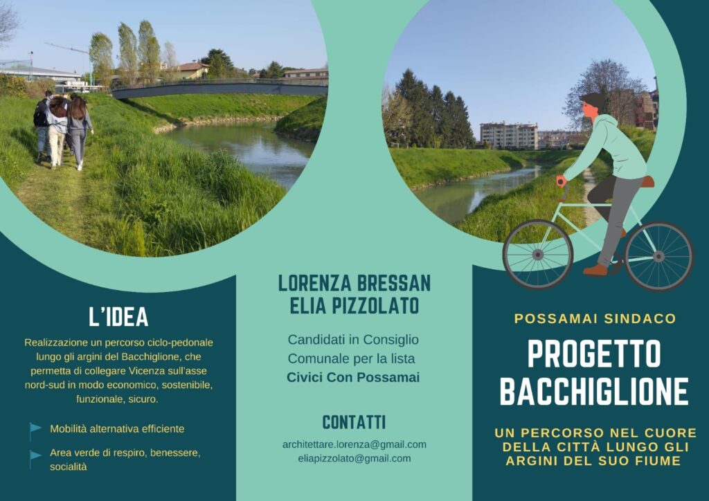 Giacomo Possamai e il percorso ciclopedonale sul Bacchiglione