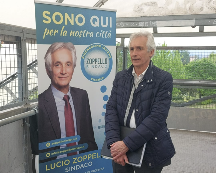 Passerella di Settecà, Lucio Zoppello candidato sindaco di Rigeneriamo Vicenza Passerella di Settecà, parla di Tav ad est Lucio Zoppello candidato sindaco di Rigeneriamo Vicenza