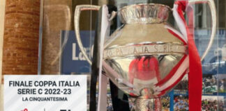Coppa Italia Serie C a Vicenza, esposizione del trofeo per la cinquantesima edizione coppa italia serie c vicenza Juventus