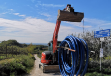 Lavori in corso per il potenziamento e l’estensione della rete idrica tra Montebello Vicentino e Gambellara Lavori