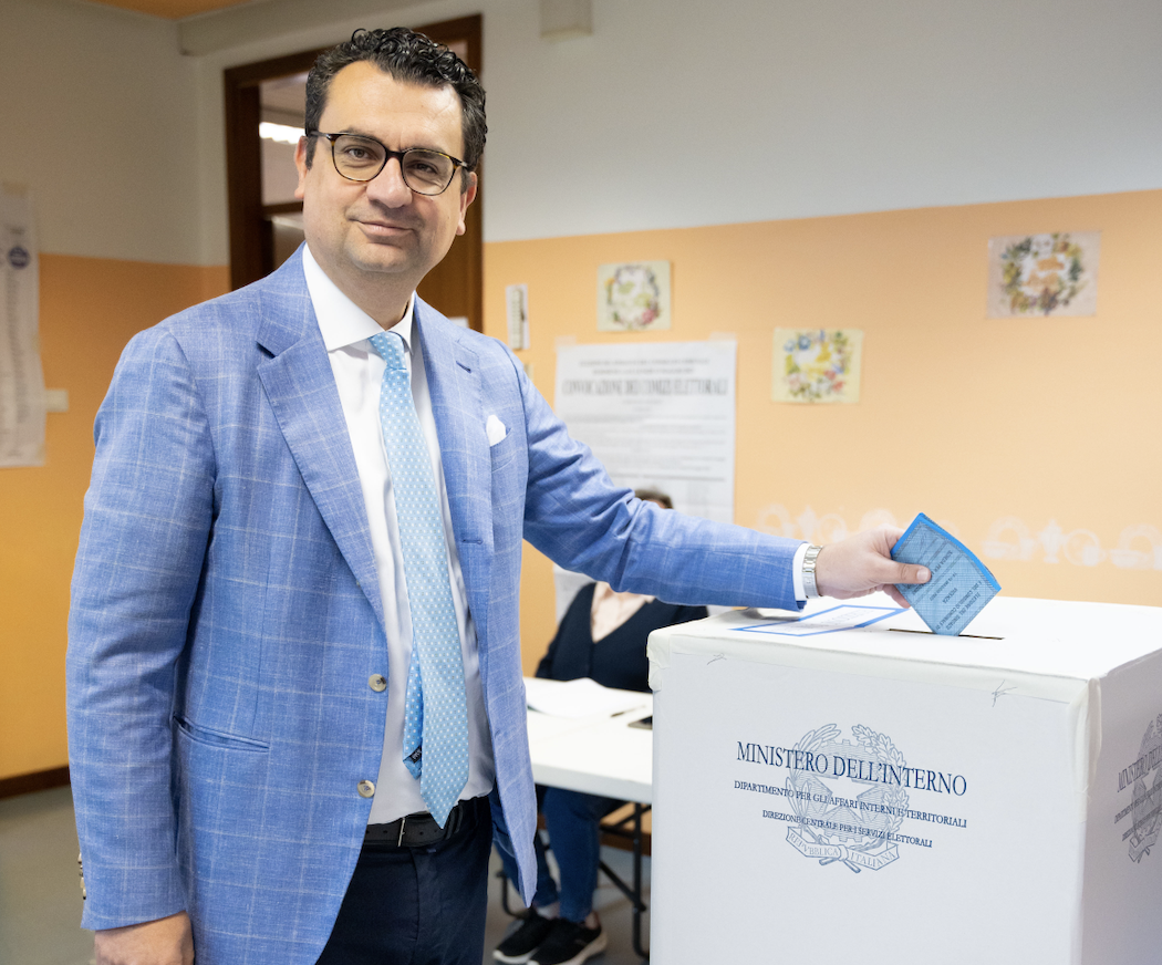 Elezioni amministrative a Vicenza: Francesco Rucco vota