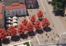 Piazzale De Gasperi, Nicolai: “Città sull’orlo del collasso, manca lo studio del traffico e rischiano di saltare 100 posti auto per il commercio” Piazzale De Gasperi, un rendering del progetto di rigenerazione