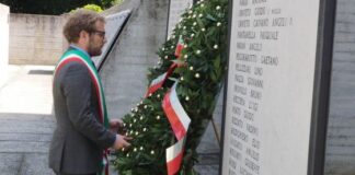 Omaggio del sindaco di Vicenza Giacomo Possamai ai Caduti nella Guerra di Liberazione