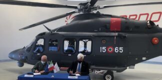 Formazione professionale militarizzata: protocollo Roma Capitale-Leonardo SpA Elicottero Leonardo, credit pressenza