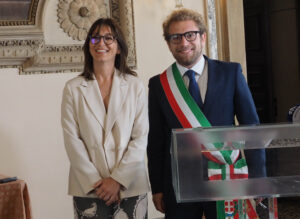 Sara Baldinato con Giacomo Possamai alal presentazione della Giunta