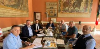 Adunata Alpini 2024 a Vicenza , il sindaco Possamai incontra il presidente nazionale Ana Sebastiano Favero Adunata Alpini 2024, il sindaco Possamai incontra il presidente nazionale Ana