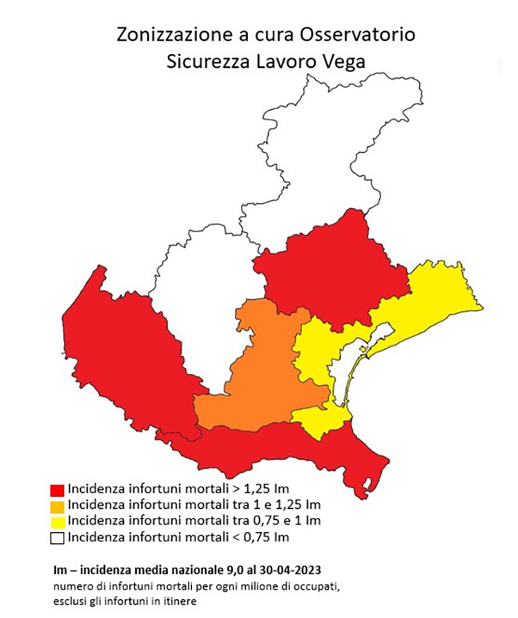 morti sul lavoro veneto