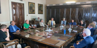 Riunione di sindaci a Palazzo Trissino, su invito del sindaco di Vicenza un tavolo su problemi condivisi riunione sindaci del vicentino a palazzo trissino