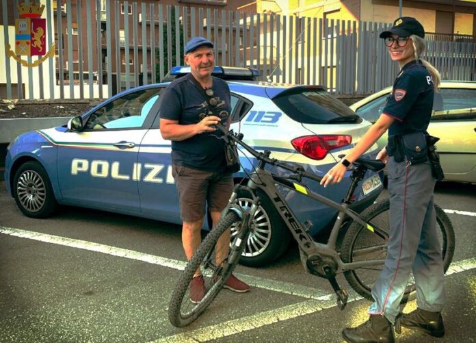 Bicicletta elettrica rubata e recuperata dalla Polizia di Stato (foto di repertorio)
