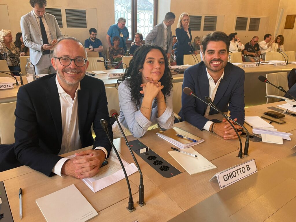 Elia Pizzolato, Benedetta Ghiotto e Massimo Bardin, gruppo consiliare Civici con Possamai