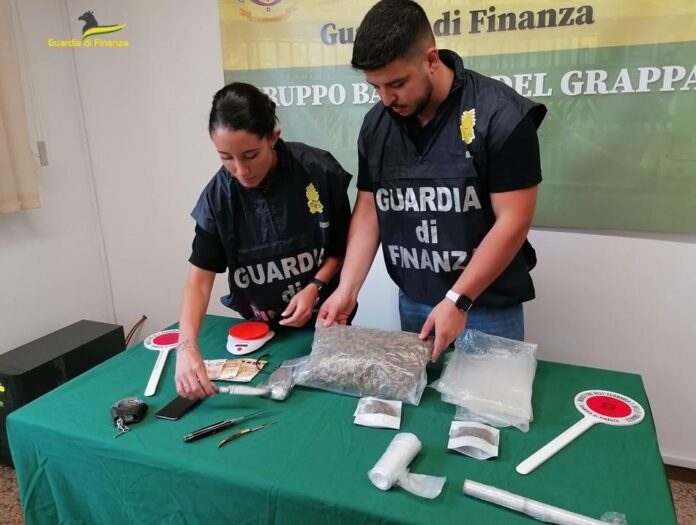 Gdf di Vicenza arresta a Romano d’Ezzelino cittadino albanese con 500 g. di marijuana